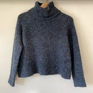Madewell teddy bear wool sweater blue/gray